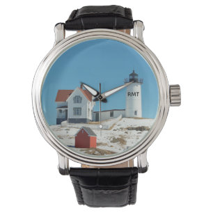 Reloj De Pulsera Monograma del faro nublado