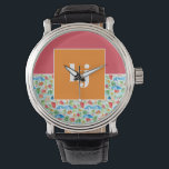 Reloj De Pulsera Monograma divertido de estilo veraniego<br><div class="desc">Coloridas acuarelas de verano mezcladas con un bloqueo de colores audaces y su monograma. Dejando los colores para añadir algo de alegría. Celebra la vitalidad del verano con una fascinante paleta de colores. Estos tonos animados y encantadores se mezclan armoniosamente, evocando el espíritu alegre de la temporada y creando un...</div>