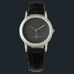 Reloj De Pulsera Monograma elegante Minimalista blanco negro y mode<br><div class="desc">Presentamos nuestra Colección de Monogramas Modernos Minimalistas en Blanco y Negro: Adopte la simplicidad y la sofisticación con nuestros diseños minimalistas, curados para elevar su estilo sin esfuerzo. Esta colección, elaborada con gran interés para la estética moderna, presenta elegantes diseños en blanco y negro acentuados por monogramas personalizados. Desde papel...</div>