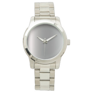 Reloj De Pulsera Monograma elegante Unisex pulsera de plata sobreme