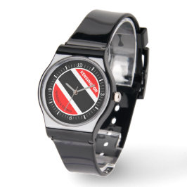 Reloj De Pulsera Monograma en texto blanco Trinidad y Tobago