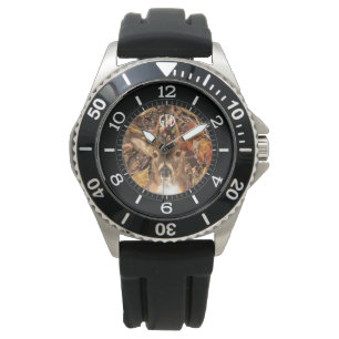Reloj De Pulsera Monograma en venado blanco de camo otoño