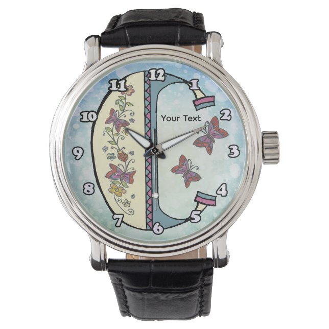 Reloj De Pulsera Monograma floral C (Anverso)