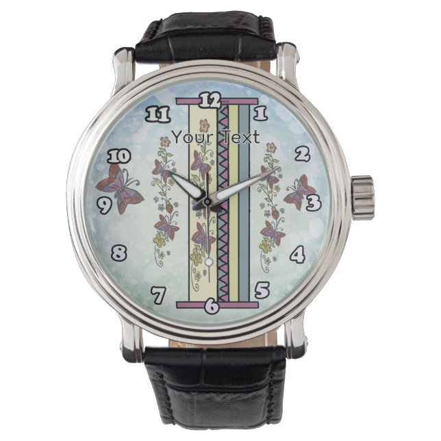 Reloj De Pulsera Monograma floral I (Anverso)