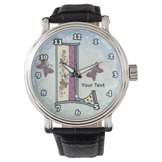 Reloj De Pulsera Monograma floral L (Anverso)
