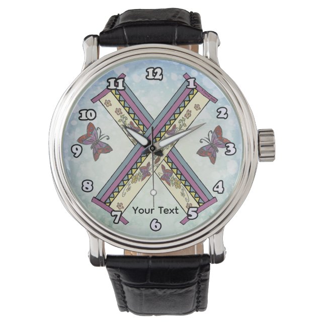 Reloj De Pulsera Monograma floral X (Anverso)