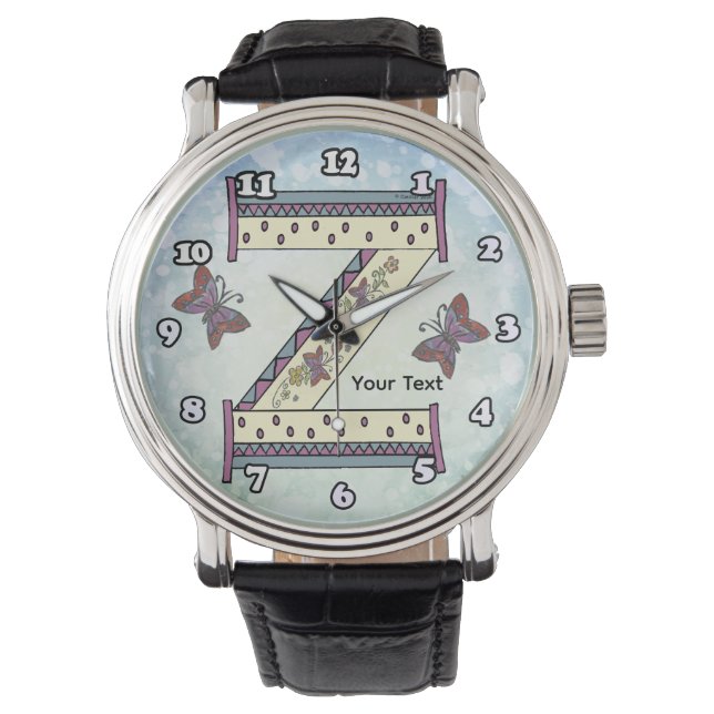Reloj De Pulsera Monograma floral Z (Anverso)