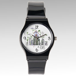 Reloj De Pulsera Monograma Flores de Reina Anne Lace