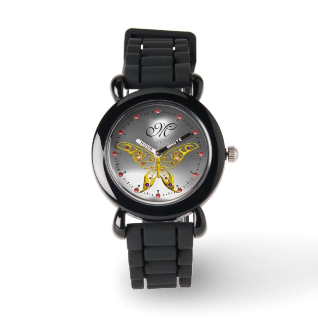 Reloj De Pulsera Monograma Gris Gris Gris HYPER BUTTERFLY ORO (Anverso)
