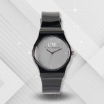 Reloj De Pulsera Monograma gris minimalista<br><div class="desc">Este diseño minimalista de estilo monograma es perfecto para los amantes del diseño simple y elegante. Personalizable fácil para incluir sus iniciales y nombre.</div>