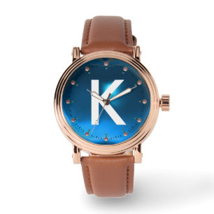 RELOJ DE PULSERA MONOGRAMA IMPRESO AZUL TOPAZ GEMSTONE