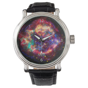 Reloj De Pulsera Monograma Iniciales Cassiopeia, Supernova Vía Láct