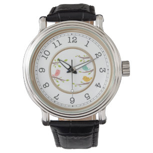 Reloj De Pulsera Monograma moderno   Clásicos números romanos neg