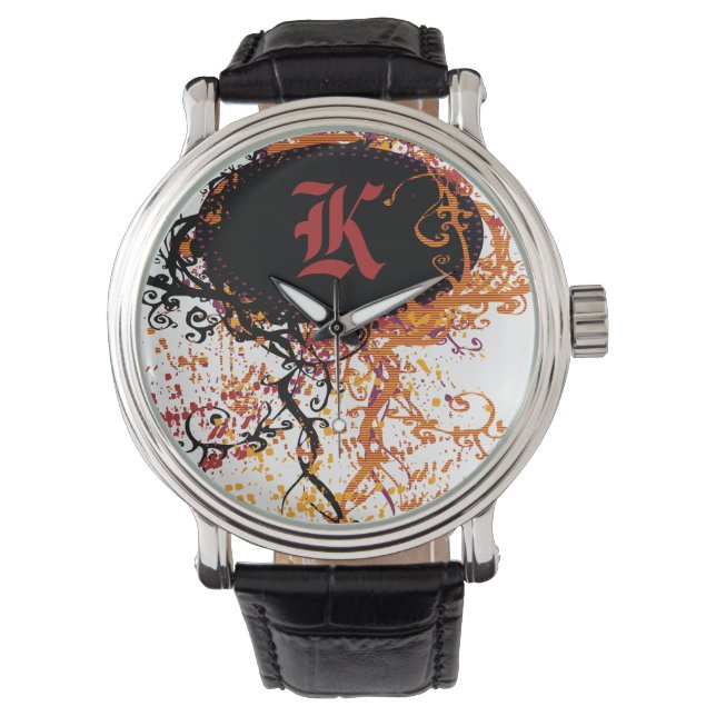 Reloj De Pulsera Monograma moderno K (Anverso)