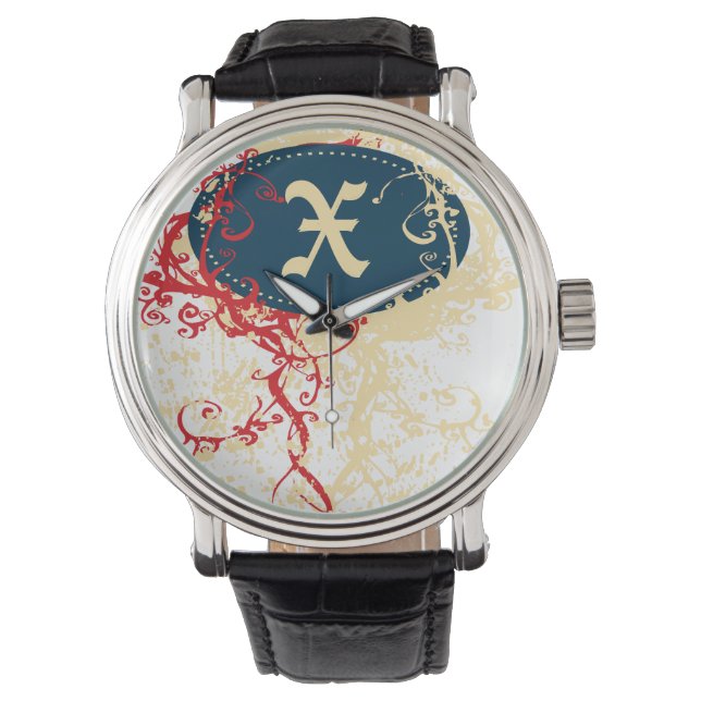 Reloj De Pulsera Monograma moderno X (Anverso)