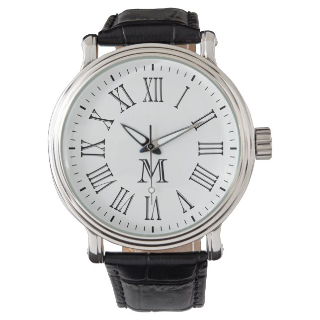Reloj De Pulsera Monograma negro (Anverso)