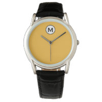 Monograma negro amarillo mostaza moderna de moda