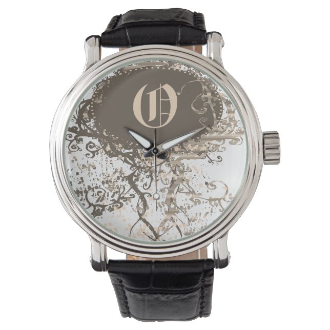 Reloj De Pulsera Monograma O moderno (Anverso)