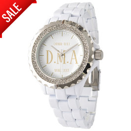 Reloj De Pulsera Monograma Observar Mujeres Personalizadas Elegante