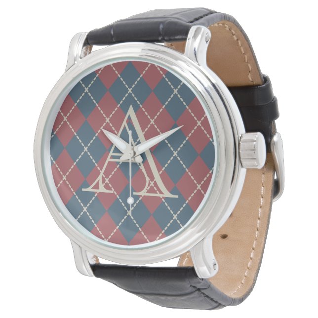 Reloj De Pulsera Monograma patriótico Argyle Watch (Angular)