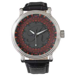 Reloj de pulsera monograma personalizado de encaje