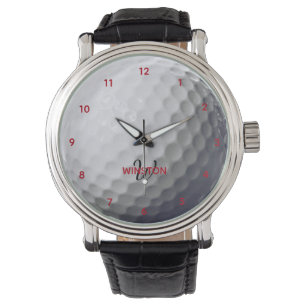 Reloj De Pulsera Monograma personalizado textura de la pelota de