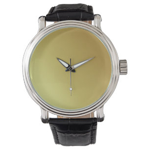 Reloj De Pulsera Monograma Rústico Oro Hombres Verde azulados Cuero