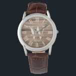 Reloj De Pulsera Monograma rústico Personalizado de granja Nombre f<br><div class="desc">Nombre familiar personalizado, monograma y reloj ruso moderno establecido por el año en un diseño de estilo de casa de campo de moda con cara de reloj numérico romano y diseño de tablero de madera clara / fondo de shiplap. Regalo perfecto para recién casados, bodas o regalos para el hogar...</div>