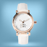 Reloj De Pulsera Monograma simple de oro negro moderno<br><div class="desc">Monograma simple y moderno negro y dorado diseñado sobre fondo blanco que lo hace destacar maravillosamente. Fácilmente personalizado como regalo o para uso personal.</div>