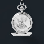 Reloj De Pulsera Monograma y nombre de Groomsman personalizado mode<br><div class="desc">Modern Personalized Groomsman Gifts Este diseño presenta el nombre de un groomsman personalizado en estilo de letra gris clásico con detalles bodas en estilo de tipo de letra serif gris clásico y monograma en estilo de fuente serif gris claro clásico como fondo, sobre fondo de mármol blanco. También perfecto para...</div>