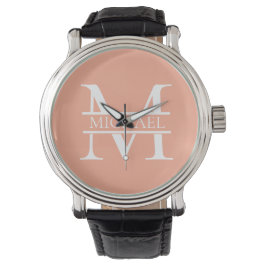 Reloj De Pulsera Monograma y nombre elegante y personalizado