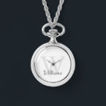 Reloj De Pulsera Monograma y nombre personalizados<br><div class="desc">El Monograma personalizado y el Regalo de nombres presentan un nombre personalizado en el estilo de fuente de escritura gris y un monograma en el estilo de fuente serif gris claro como fondo, en el fondo blanco. Perfecto como regalo de vacaciones, favores de reunión familiar, gracias a los padrinos y...</div>