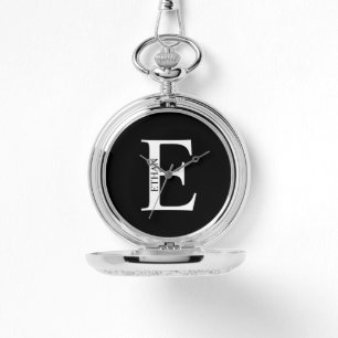 Reloj De Pulsera Monograma y nombre personalizados Pocket Watch