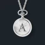 Reloj De Pulsera Monograma y nombre personalizados Pocket Watch<br><div class="desc">El Monograma y Regalo de Nombres Personalizados incluye un monograma y un nombre personalizados en el estilo clásico de tipo de letra serif. Perfecto como regalo del padre para papá, regalos para los padrinos y para cualquier ocasión especial. Los detalles de mármol se simulan en las obras de arte. Este...</div>