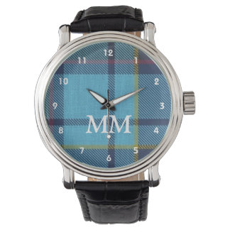 Reloj De Pulsera Monogramación de la cachiporra azul