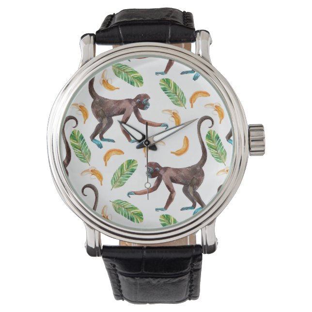 Reloj De Pulsera Monos dulces malabariando bananas (Anverso)