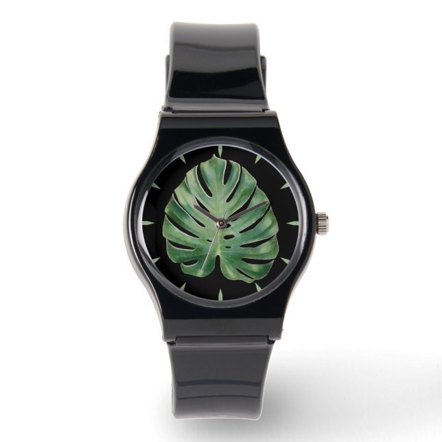 Reloj De Pulsera Monstera Leaf (Anverso)
