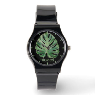 Reloj De Pulsera Monstera Leaf Tropics