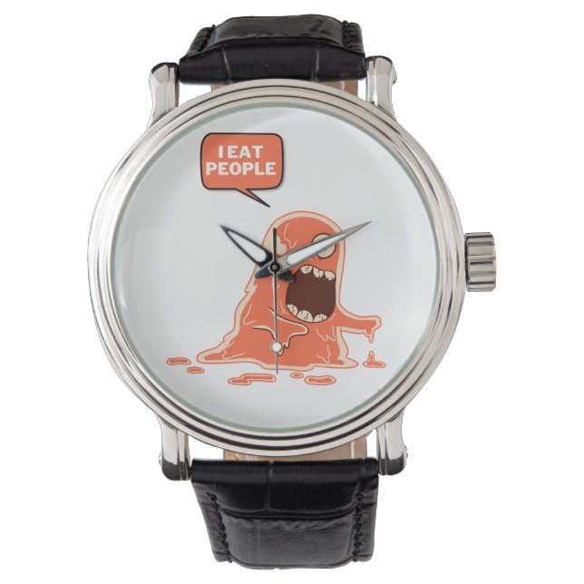 Reloj De Pulsera monstruo come gente (Anverso)