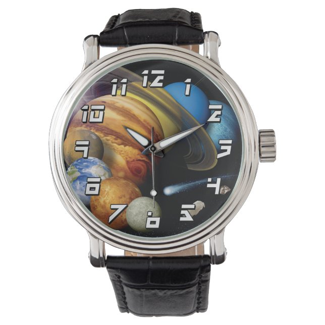 Reloj De Pulsera Montaje de planetas del sistema solar de NASA JPL  (Anverso)