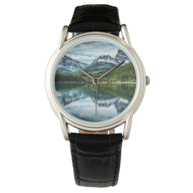 Reloj De Pulsera Montañas | Canadian Rockies, Alberta Canadá (Anverso)