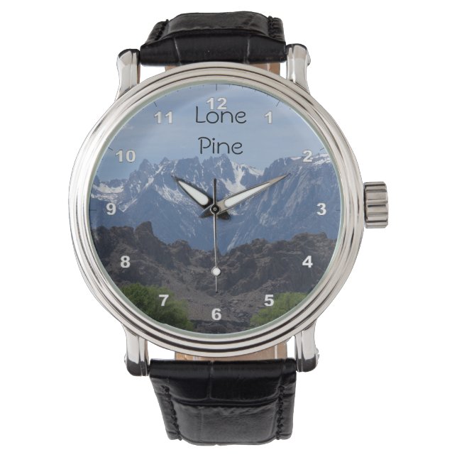 Reloj De Pulsera Montañas coronadas de nieve de Lone Pine (Anverso)