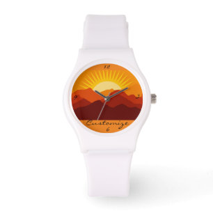Reloj De Pulsera Montañas del desierto Sunset Thunder_Cove