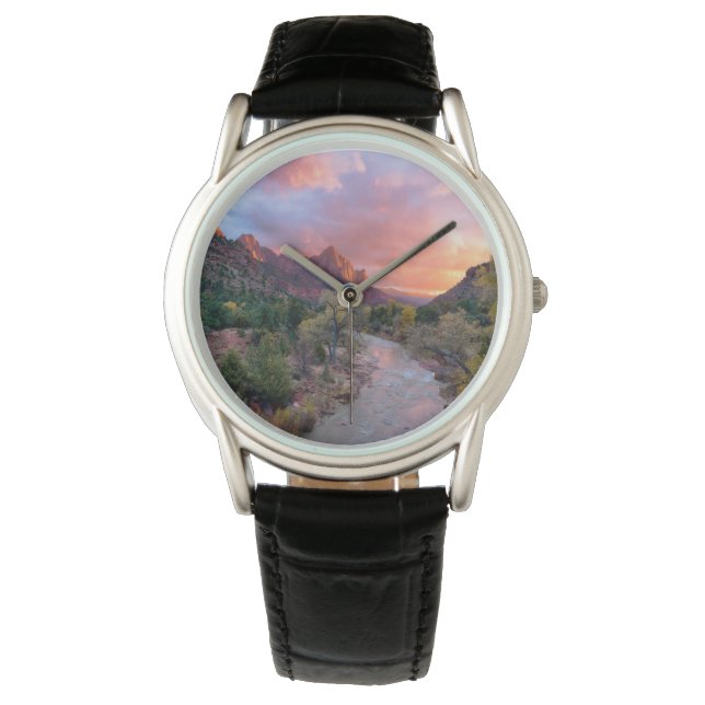 Reloj De Pulsera Montañas | El parque nacional Watchman Zion Utah (Anverso)