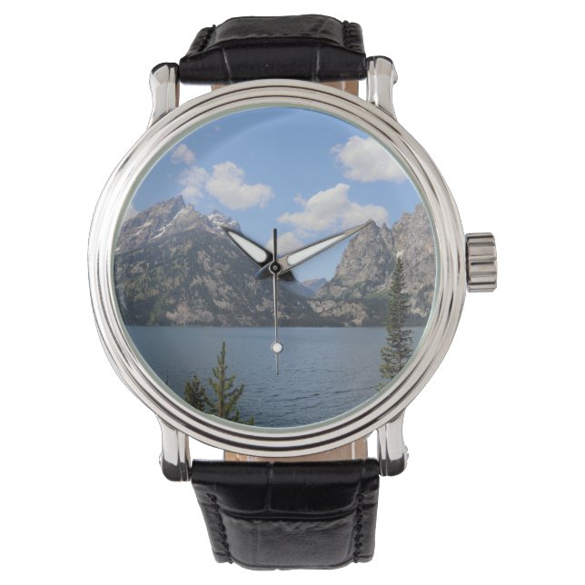 Reloj De Pulsera Montañas Grand Teton y Lago Jenny (Anverso)