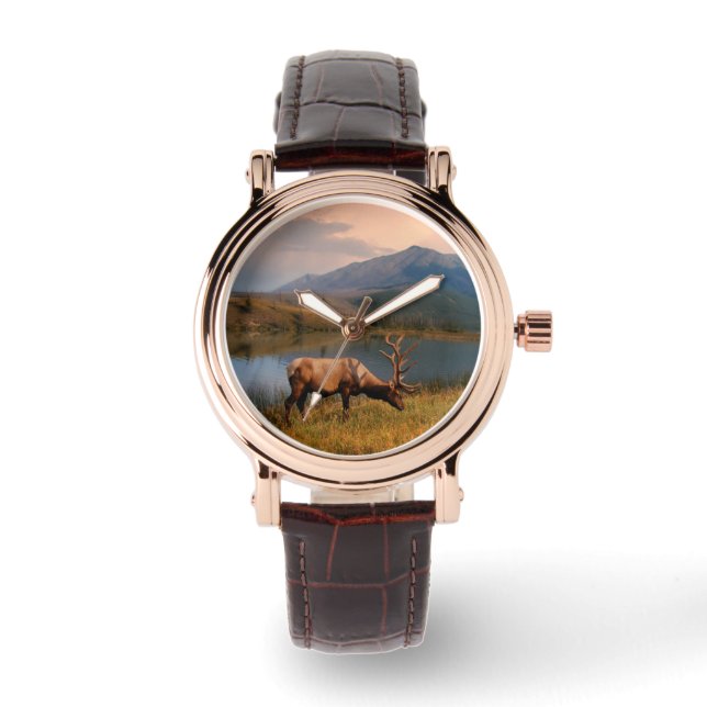 Reloj De Pulsera Montañas | Jacques Mountain Range Alberta Canadá (Anverso)