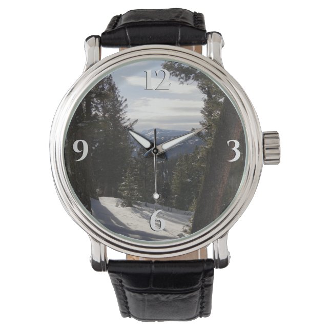 Reloj De Pulsera Montañas Madison en invierno en Montana (Anverso)