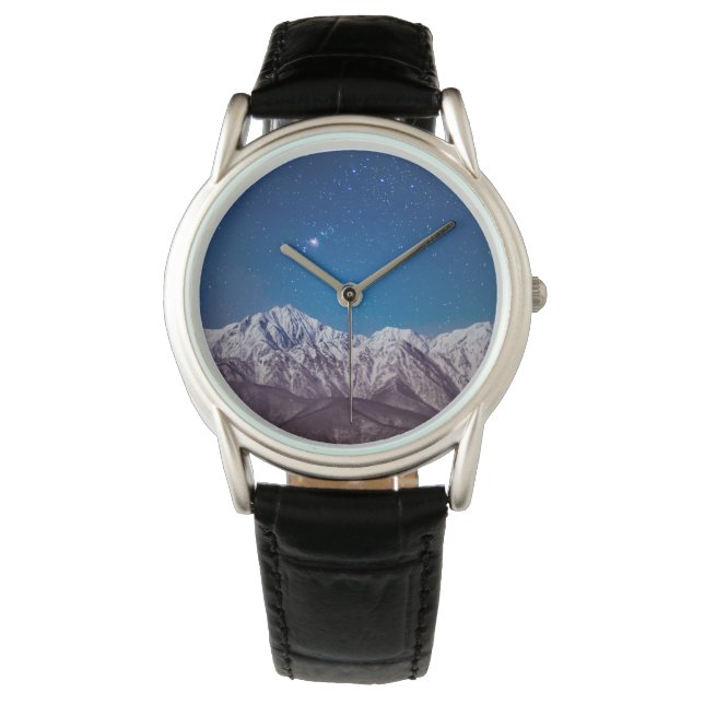 Reloj De Pulsera Montañas | Monte Jiigatake y Monte Kashima-yarigat (Anverso)