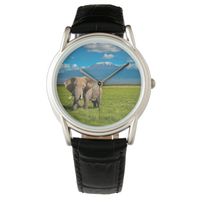 Reloj De Pulsera Montañas | Monte Kilimanjaro Tanzania, África (Anverso)