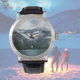 Reloj De Pulsera Montañas nevadas en el lago Plansee
